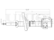 Left front gas shock absorber thumb
