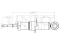 Rear gas shock absorber thumb