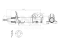 Front left oil shock absorber thumb