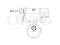 Right front gas shock absorber thumb