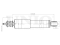 Front gas shock absorber thumb