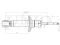 Rear gas shock absorber thumb