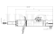Left front gas shock absorber thumb