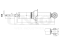 Rear gas shock absorber thumb