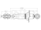 Rear gas shock absorber thumb