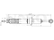 Front gas shock absorber thumb