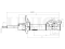 Left front gas shock absorber thumb