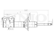 Front gas shock absorber thumb
