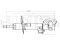 Left front gas shock absorber thumb