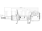 Left front gas shock absorber thumb