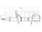 Left rear gas shock absorber thumb