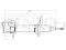 Left rear gas shock absorber thumb