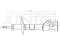 Left front gas shock absorber thumb