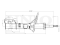 Left rear gas shock absorber thumb