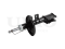 Left front gas shock absorber thumb