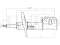 Front gas shock absorber thumb