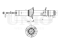 Right front gas shock absorber thumb