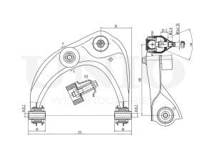 Front upper left transverse suspension arm photo
