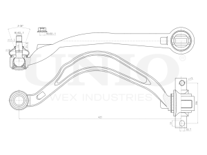 Front lower left transverse suspension arm photo