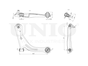 Front lower right transverse suspension arm photo