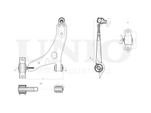 Front lower left transverse suspension arm photo