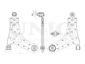 Front lower left transverse suspension arm photo