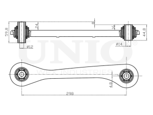 Rear right transverse suspension arm photo