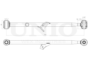 Rear lower left transverse suspension arm photo