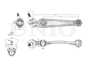 Front lower left transverse suspension arm photo
