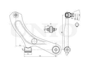 Front lower right transverse suspension arm photo