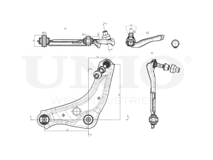 Front left transverse suspension arm photo