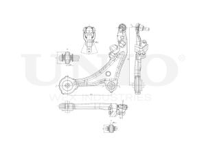 Front lower left transverse suspension arm photo