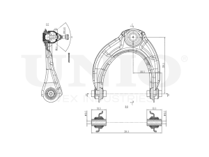 Front upper right transverse suspension arm photo