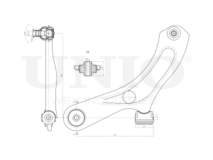 Front lower left transverse suspension arm photo