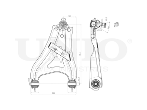 Front lower left transverse suspension arm photo