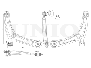 Front lower right longitudinal suspension arm photo