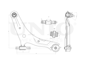 Front lower right longitudinal suspension arm photo