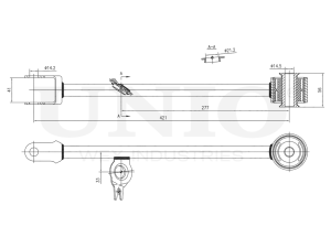 Rear lower right longitudinal suspension arm photo