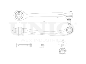 Front upper left transverse suspension arm photo