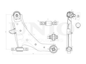Front lower right transverse suspension arm photo