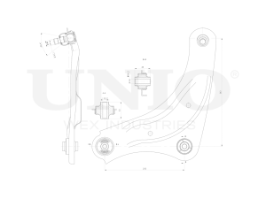 Front lower left transverse suspension arm photo