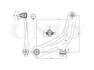 Front lower left transverse suspension arm photo