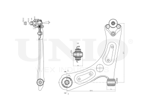 Front lower left transverse suspension arm photo