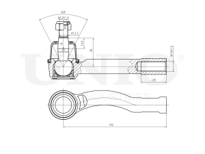 Right tie rod end photo