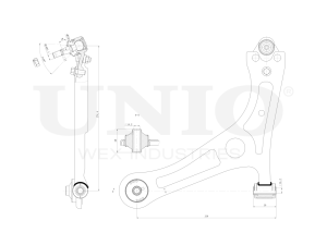 Front lower left suspension arm photo