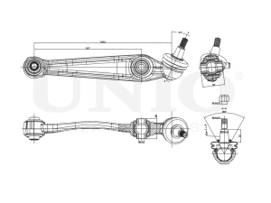 Front lower right transverse suspension arm photo