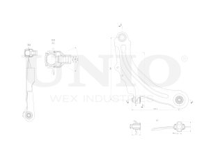 Front lower left transverse suspension arm photo