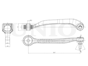 Front upper left transverse suspension arm photo