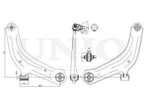 Front lower right transverse suspension arm photo