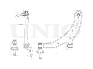 Front lower left transverse suspension arm photo